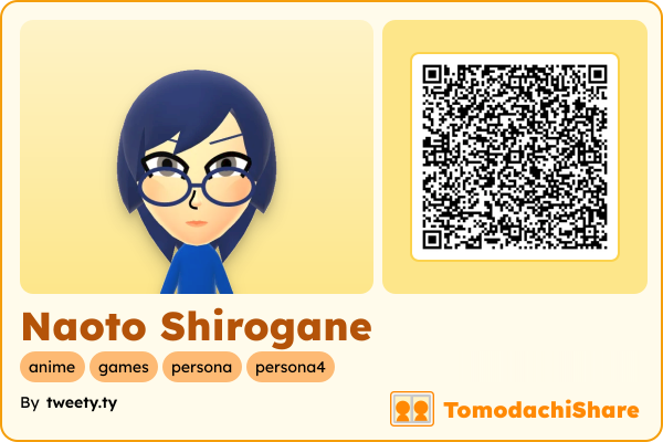 Naoto Shirogane, a female Mii  with tags: anime, games, persona, persona4