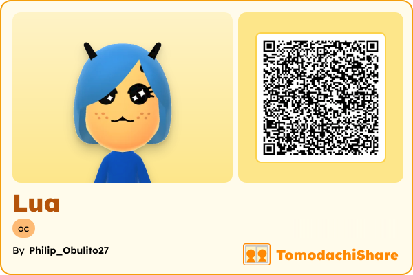 Lua, a female Mii  with tags: oc
