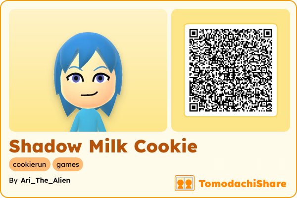Shadow Milk Cookie, a male Mii  with tags: cookierun, games