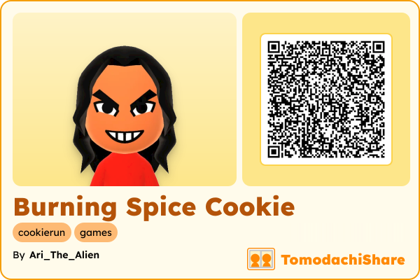 Burning Spice Cookie, a male Mii  with tags: cookierun, games