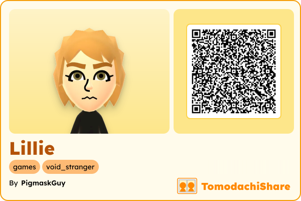 Lillie, a female Mii  with tags: games, void_stranger