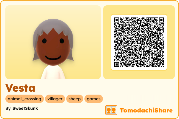 Vesta, a female Mii  with tags: animal_crossing, villager, sheep, games
