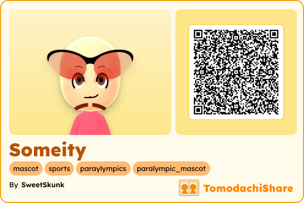 Someity, a female Mii  with tags: mascot, sports, paraylympics, paralympic_mascot