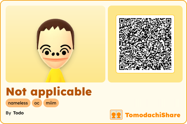 Not applicable, a female Mii  with tags: nameless, oc, miim