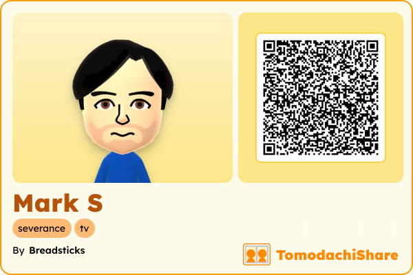 Mark S, a male Mii  with tags: severance, tv