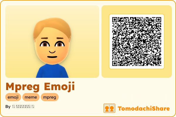 Mpreg Emoji, a female Mii  with tags: emoji, meme, mpreg