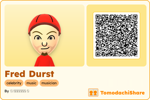 Fred Durst, a male Mii  with tags: celebrity, music, musician