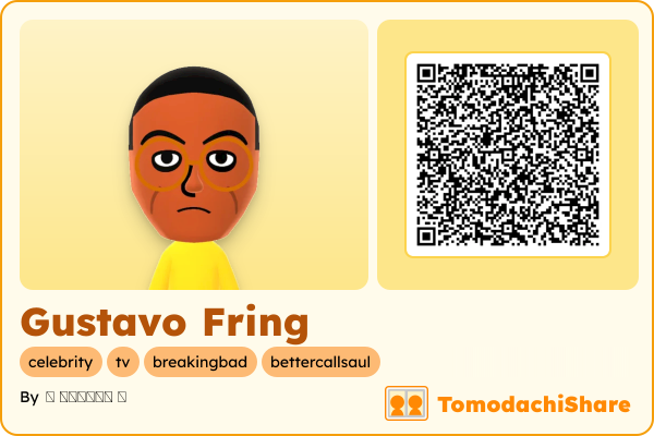Gustavo Fring, a male Mii  with tags: celebrity, tv, breakingbad, bettercallsaul