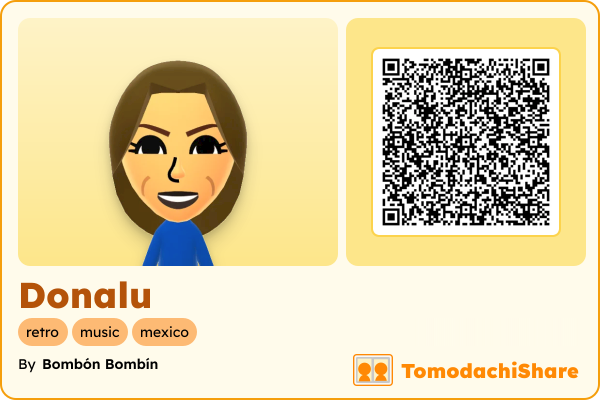 Donalu, a female Mii  with tags: retro, music, mexico