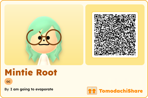 Mintie Root, a female Mii  with tags: oc