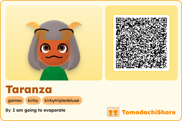 Taranza, a male Mii  with tags: games, kirby, kirbytripledeluxe
