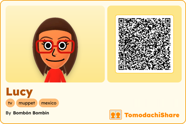 Lucy, a female Mii  with tags: tv, muppet, mexico