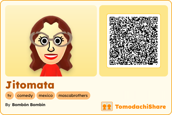 Jitomata, a female Mii  with tags: tv, comedy, mexico, mascabrothers