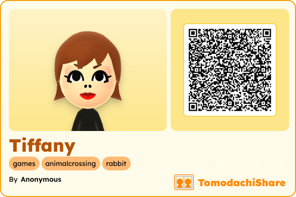 Tiffany, a female Mii  with tags: games, animalcrossing, rabbit