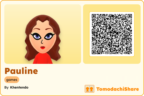 Pauline, a female Mii  with tags: games