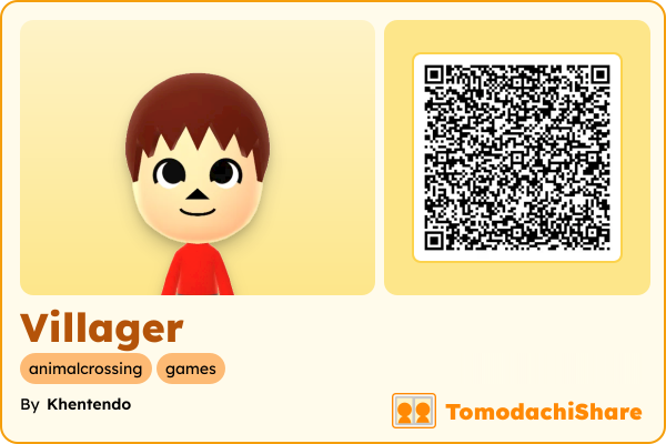 Villager, a male Mii  with tags: animalcrossing, games