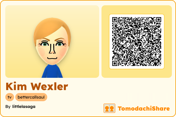 Kim Wexler, a female Mii  with tags: tv, bettercallsaul