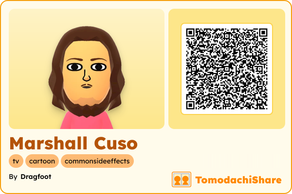 Marshall Cuso, a male Mii  with tags: tv, cartoon, commonsideeffects