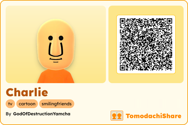 Charlie, a male Mii  with tags: tv, cartoon, smilingfriends