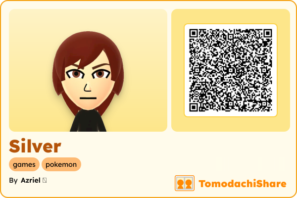 Silver, a male Mii  with tags: games, pokemon