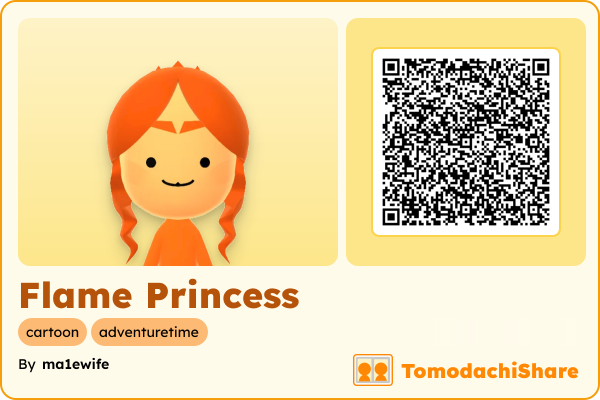 Flame Princess, a female Mii  with tags: cartoon, adventuretime
