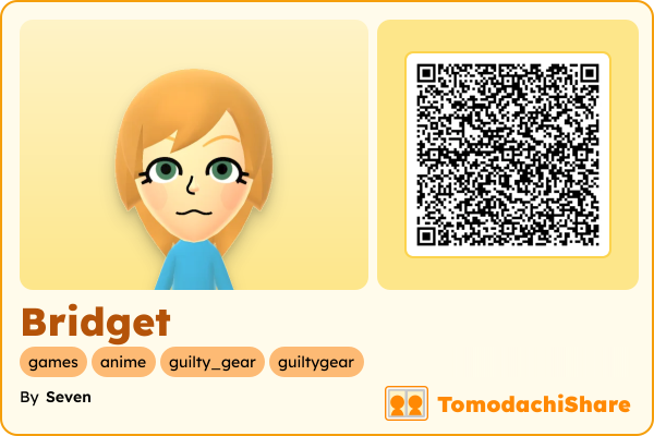 Bridget, a female Mii  with tags: games, anime, guilty_gear, guiltygear
