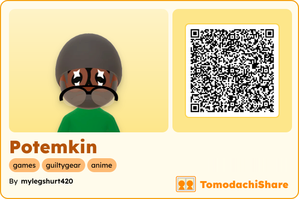 Potemkin, a male Mii  with tags: games, guiltygear, anime