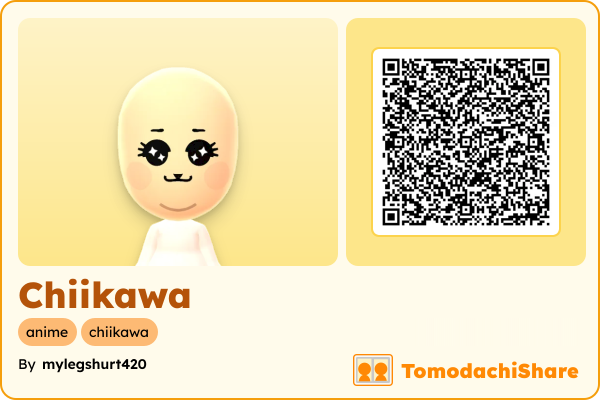 Chiikawa, a female Mii  with tags: anime, chiikawa