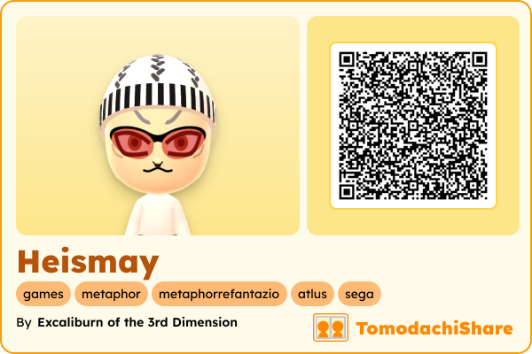 Heismay, a male Mii  with tags: games, metaphor, metaphorrefantazio, atlus, sega