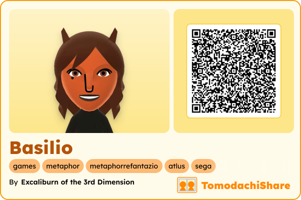 Basilio, a male Mii  with tags: games, metaphor, metaphorrefantazio, atlus, sega