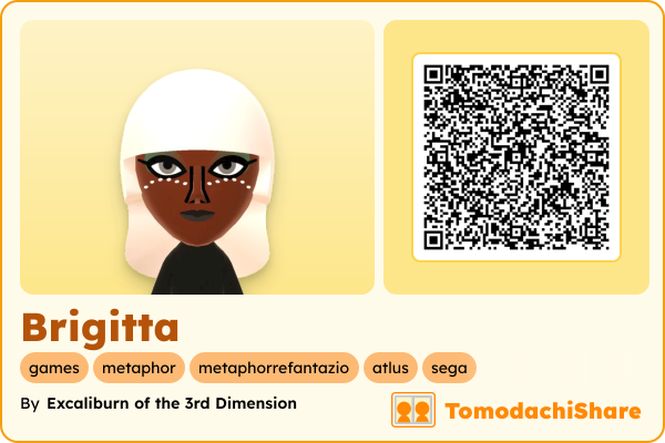 Brigitta, a female Mii  with tags: games, metaphor, metaphorrefantazio, atlus, sega
