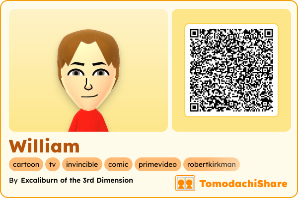 William, a female Mii  with tags: cartoon, tv, invincible, comic, primevideo, robertkirkman