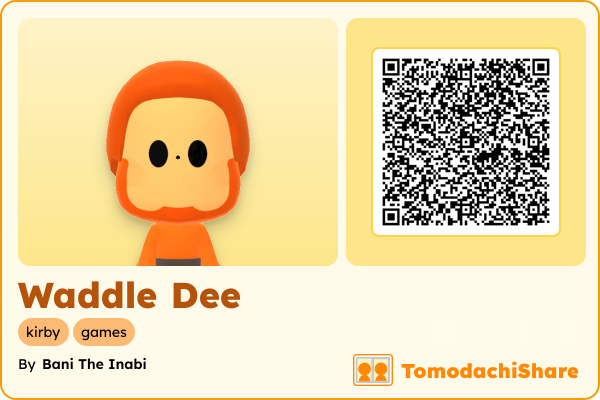 Waddle Dee, a male Mii  with tags: kirby, games