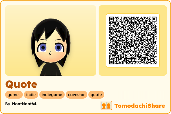 Quote, a male Mii  with tags: games, indie, indiegame, cavestor, quote