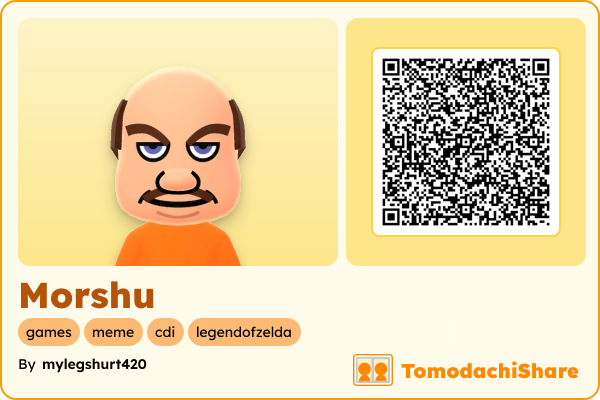 Morshu, a male Mii  with tags: games, meme, cdi, legendofzelda