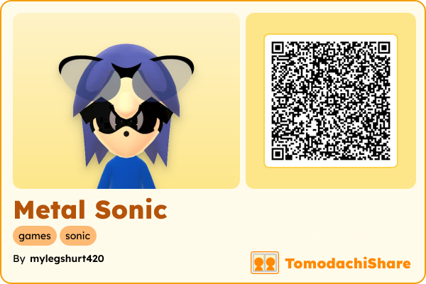 Metal Sonic, a male Mii  with tags: games, sonic